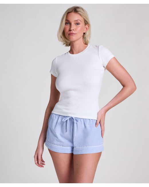 Pantalón corto de algodón Hunkemöller de color White