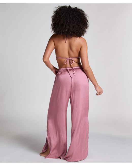 Pantalón satinado para playa Hunkemöller de color Pink