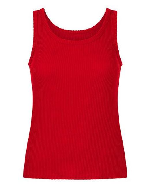 Hunkemöller Red Singlet Brushed Jersey Rib