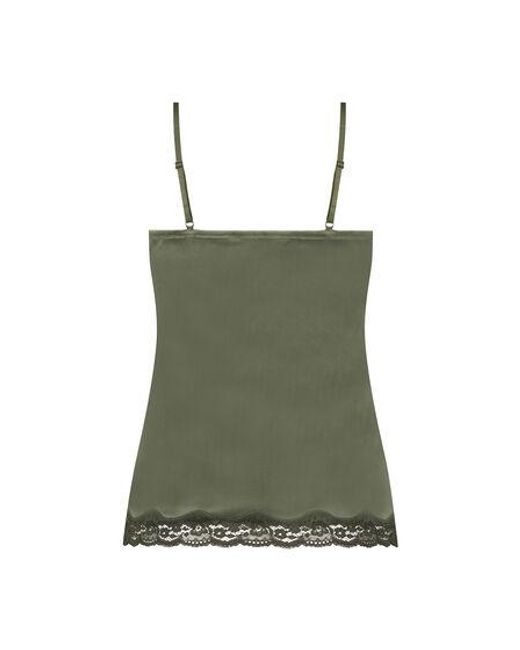 Hunkemöller Green Velours Lace Cami Top