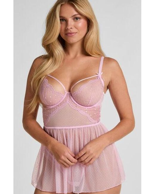 Hunkemöller Pink Cordelie Babydoll