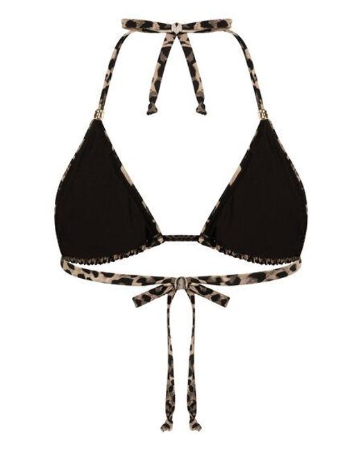 Hunkemöller Brown Animalia Triangle Bikini Top