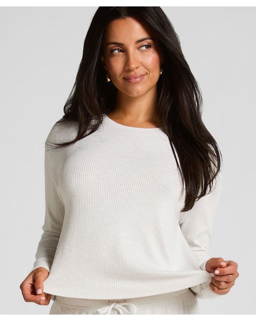 Hunkemöller White Long-Sleeved Pyjama Top