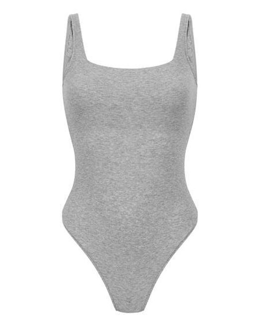Hunkemöller White Cotton Rib Body