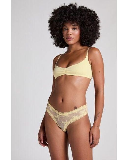 Hunkemöller Yellow V-Shape Mesh Brazilian