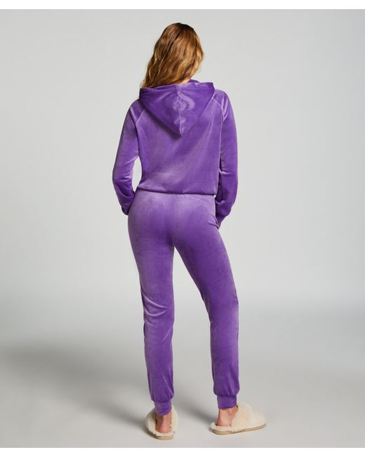 Pantalones de deporte Velours Hunkemöller de color Purple