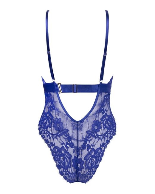 Hunkemöller Private Body Open Kruis Brandy in het Blue