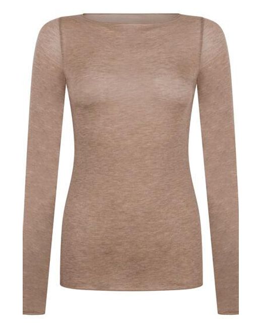 Hunkemöller Brown Super Soft Boatneck Shirt With Cashmere