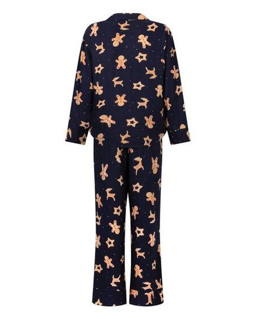 Hunkemöller Blue Gingerbread Pyjama Set