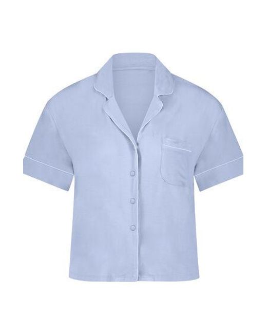 Hunkemöller Blue Essential Jersey Short-Sleeved Jacket