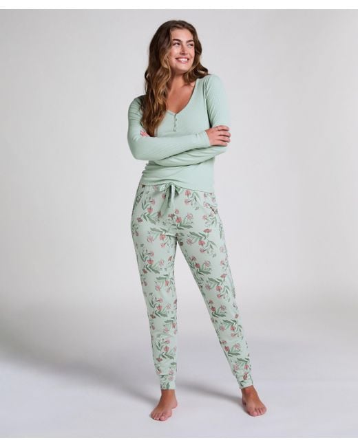 Hunkemöller Pyjamabroek Jersey in het Green