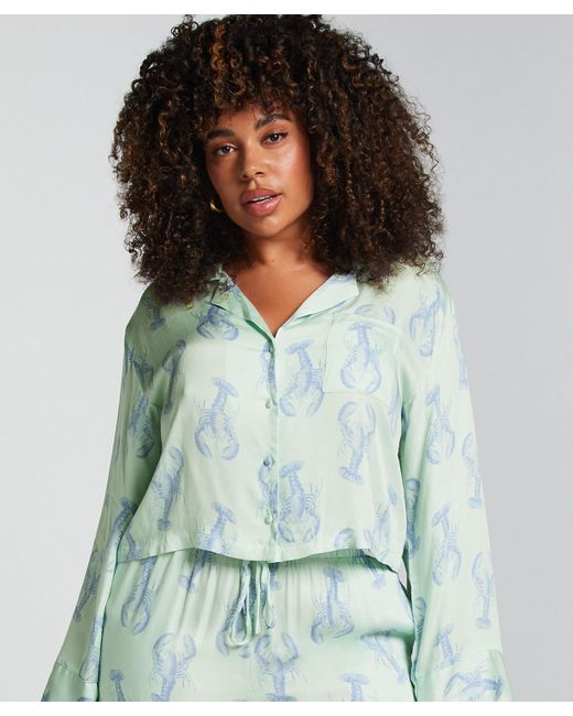 Hunkemöller Green Satin Long-sleeved Jacket