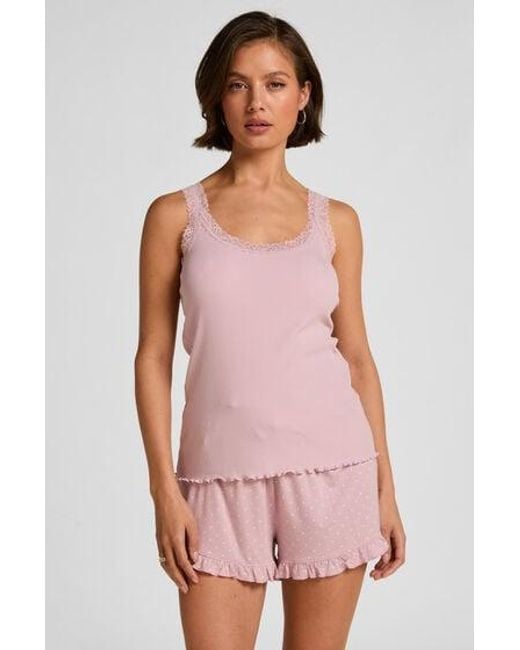 Hunkemöller Pink Jersey Ruffled Shorts