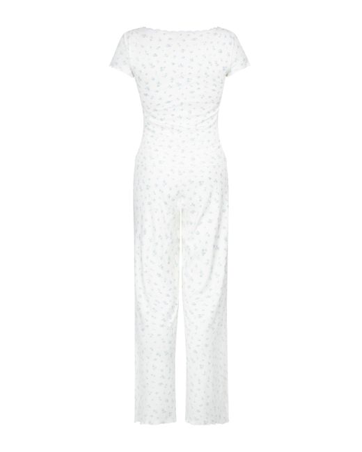 Conjunto de pijama Rib Hunkemöller de color White