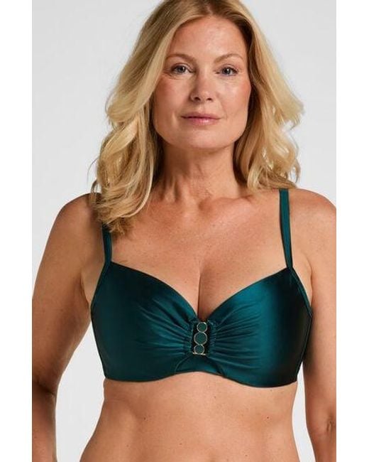 Hunkemöller Green Non-Padded Underwired Bikini Top Dominica