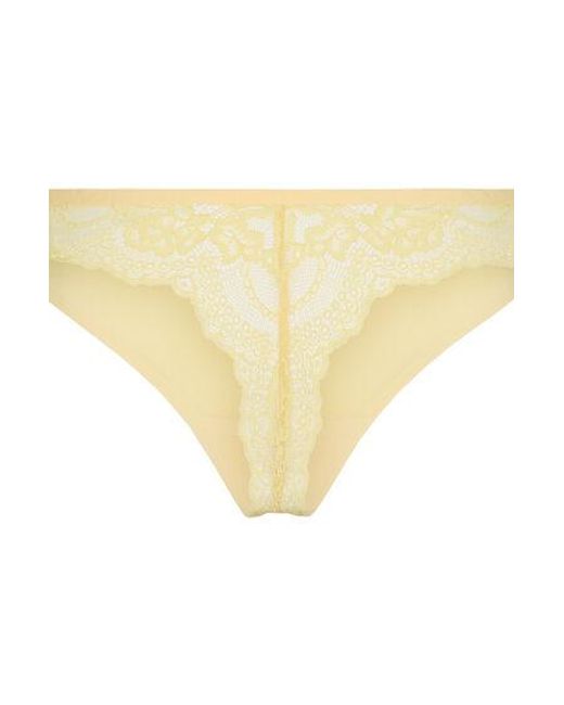 Hunkemöller Yellow Lace Back Invisible Thong