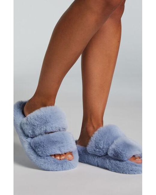 Hunkemöller Slippers Double Strap in het Blue