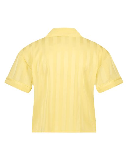 Veste à manches courtes en satin Hunkemöller en coloris Yellow