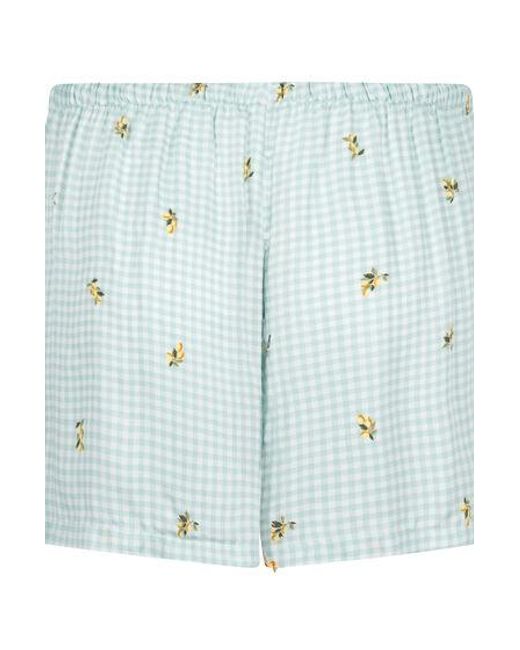 Hunkemöller Blue Short Viscose Check Print