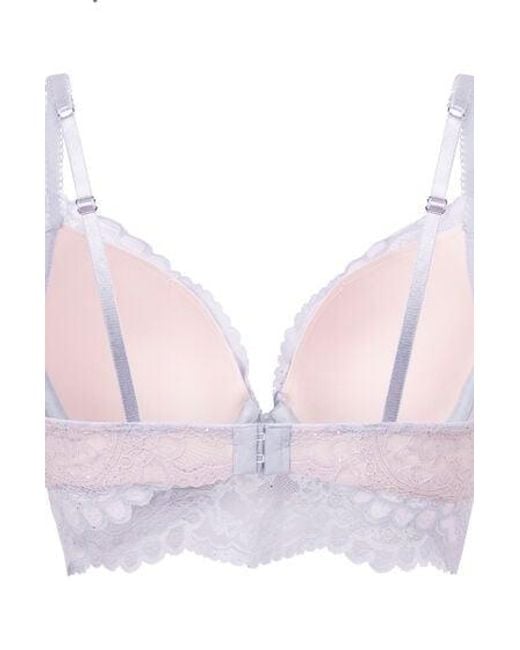 Hunkemöller White Isadora Padded Underwired Longline Bra