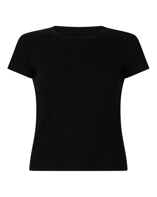 Hunkemöller Pyjama Top Korte Mouwen Rib in het Black