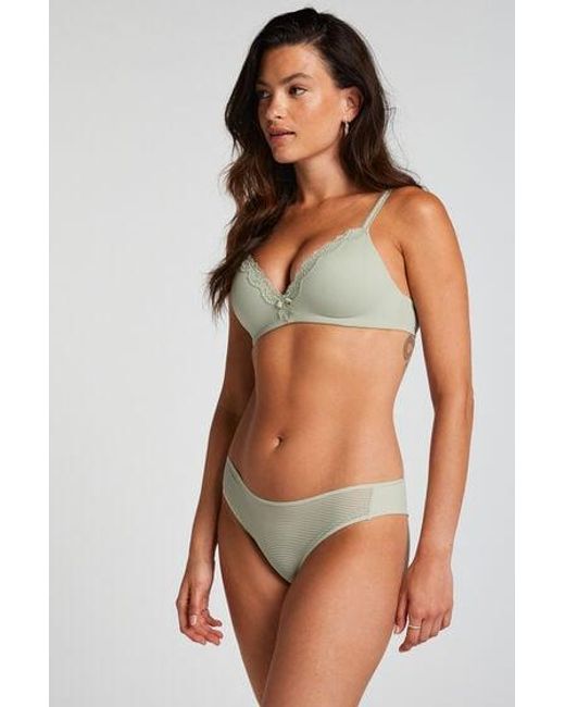 Hunkemöller Brown Invisible Brazilian Stripe Mesh