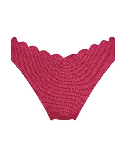 Hunkemöller Red Scallop High-Leg Bikini Bottoms