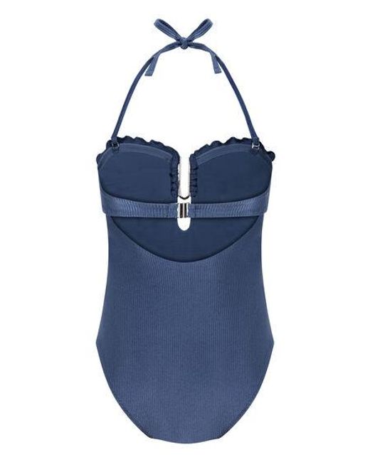 Hunkemöller Blue Sardinia Bandeau Bathinsuit