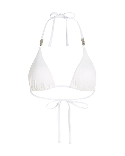 Top de bikini de triángulo Seashell Hunkemöller de color White