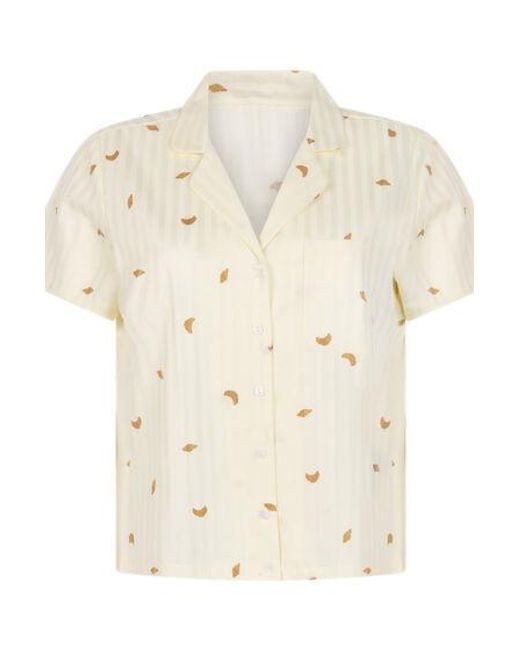 Hunkemöller Katoenen Pyjama Top in het Natural