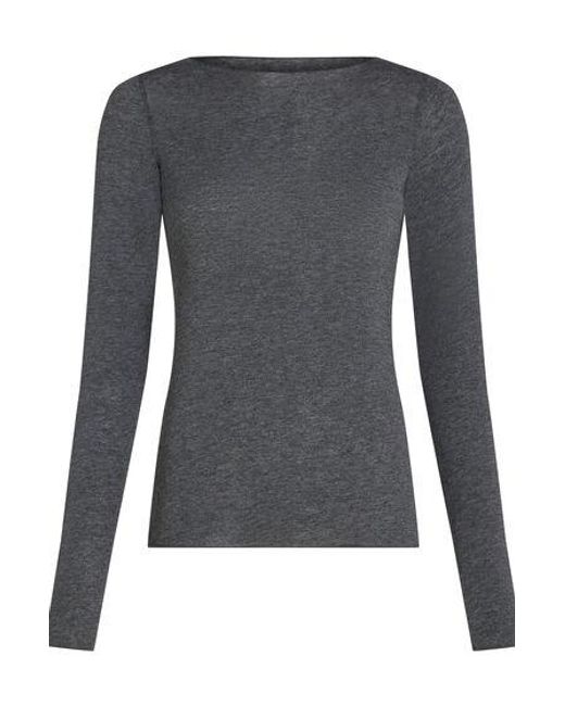Hunkemöller Gray Super Soft Boatneck Shirt With Cashmere