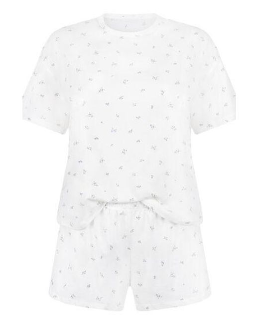 Hunkemöller White Pyjama Set Cotton