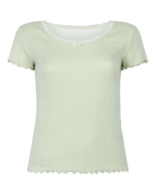Hunkemöller Pointelle Top Met Kant in het Green