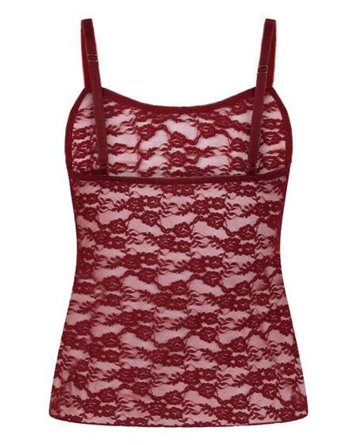Hunkemöller Red Cami Allover Lace