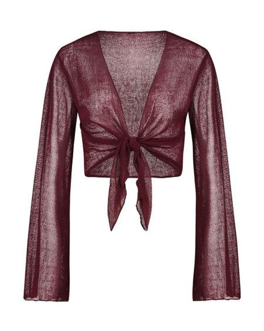 Hunkemöller Red Open Knit Beach Top