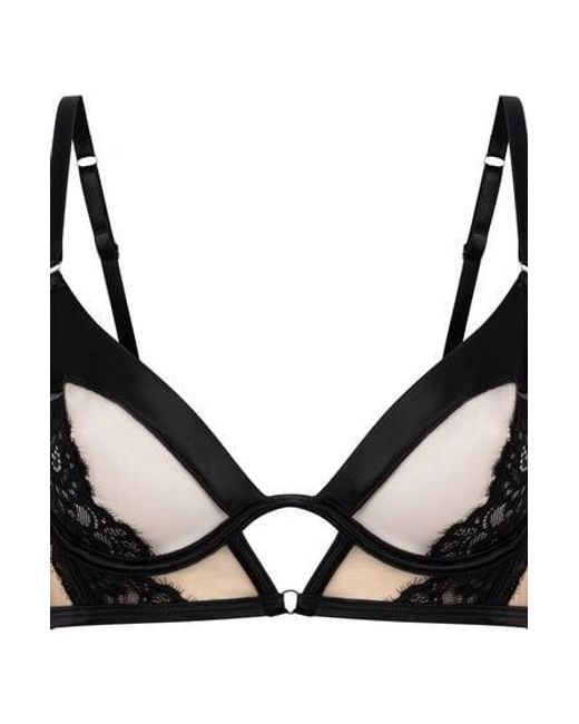 Hunkemöller Black Nisha Non-Padded Underwired Longline Bra