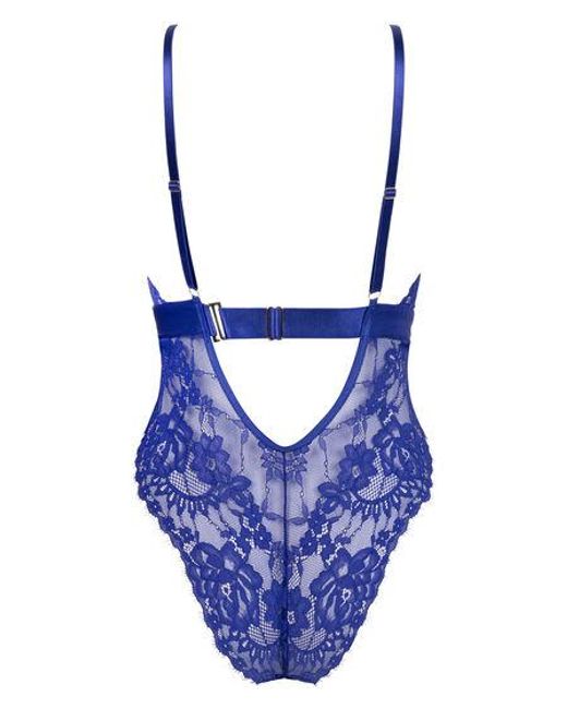 Hunkemöller Blue Private Brandy Body Open Crotch