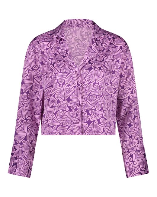 Hunkemöller Purple Satin Long-sleeved Jacket