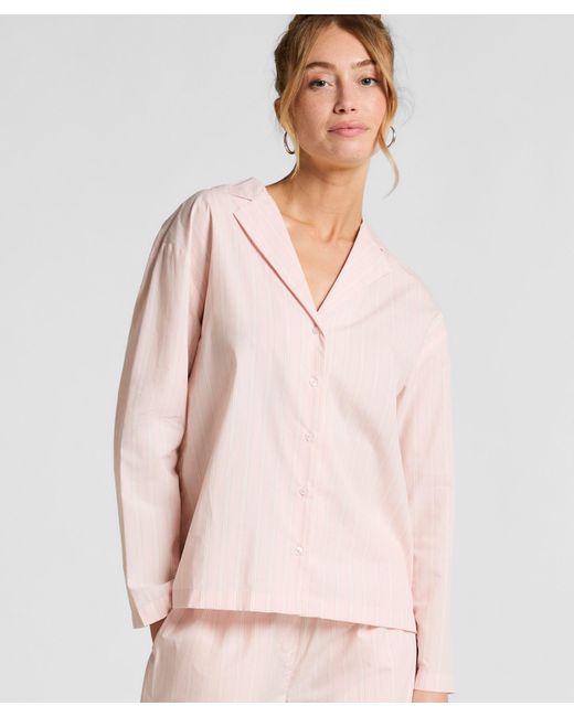 Top de pijama Algodón Poplin Hunkemöller de color Pink