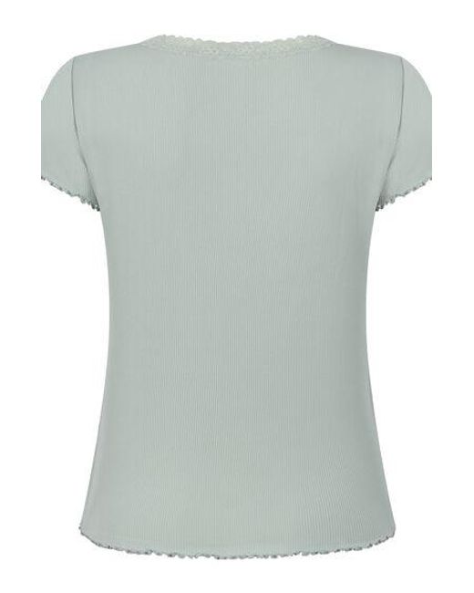 Hunkemöller Green Pyjama Top Jersey Rib