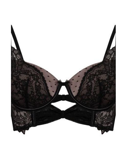 Hunkemöller Black Juliette Padded Longline Underwired Bra