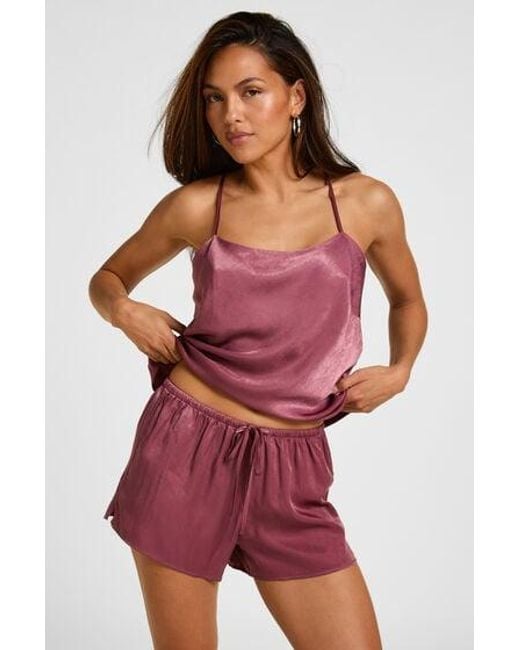 Hunkemöller Red Ayla Satin Shorts