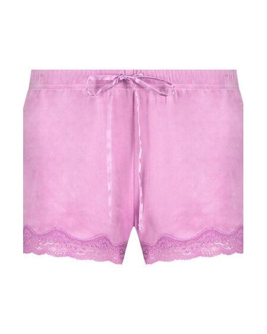 Hunkemöller Purple Velvet Lace Shorts