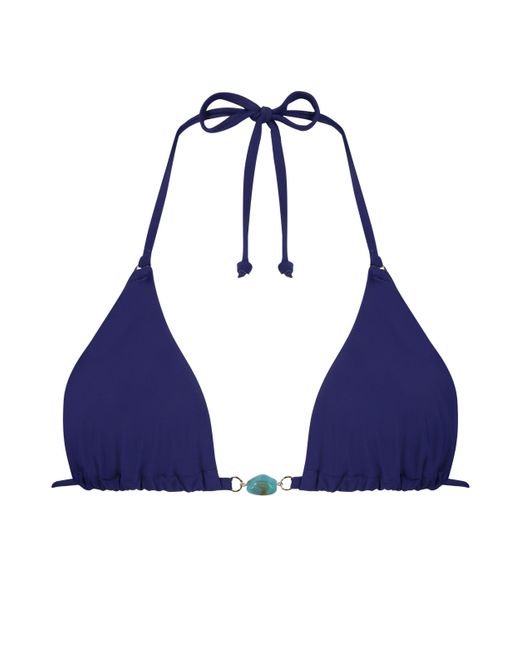 Hunkemöller Blue Doha Triangle Bikini Top