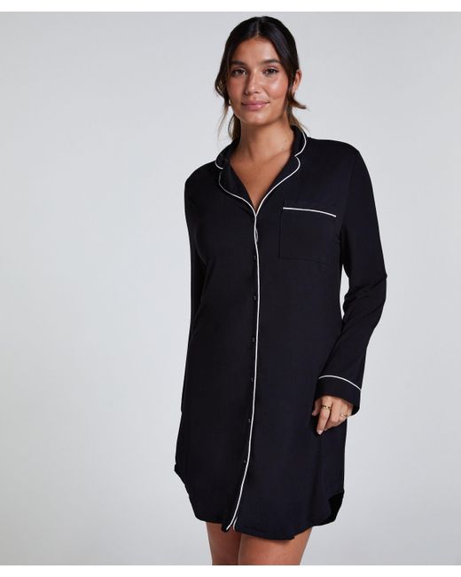 Hunkemöller Nachthemd Jersey Essential in het Blue