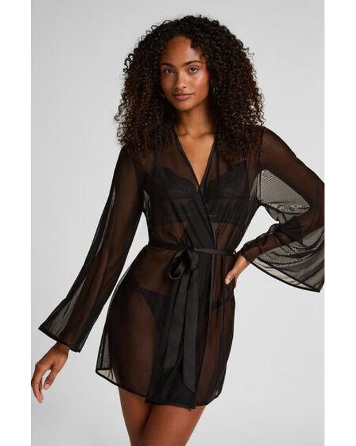 Hunkemöller Black Kimono Mesh Imani