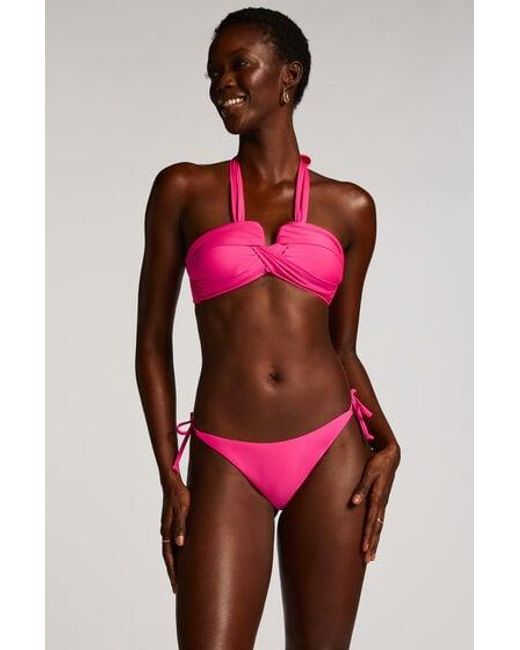 Hunkemöller Red Naples Thong Bikini Bottoms