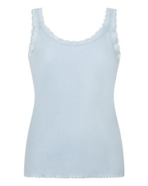 Hunkemöller Blue Singlet Rib Jersey Lace