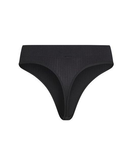 Hunkemöller Black Dianne High Leg Thong