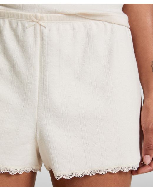Short en pointelle Hunkemöller de color White